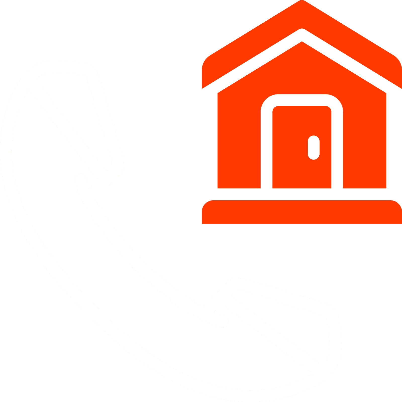 Haus-Icon als Symbol für Betreuung und Support